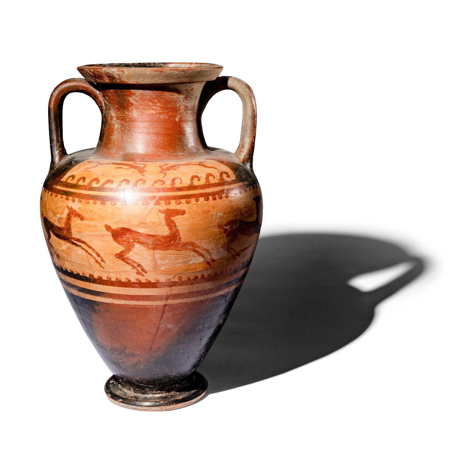 An Etruscan Black-Figured Amphora
