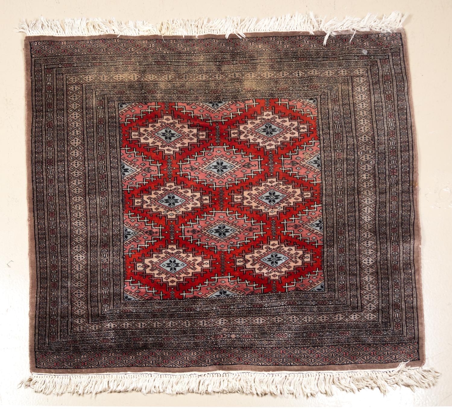 A Bokhara Rug 4 feet 2 inches x 3 feet 9 inches.