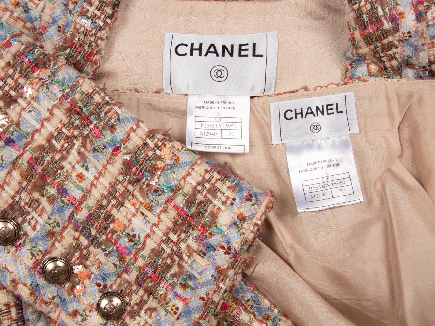 Chanel, Multicolor Lesage Tweed Embroidery Skirt Suit