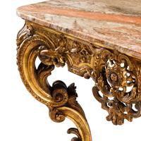 A Régence Giltwood Marble-Top Console Table