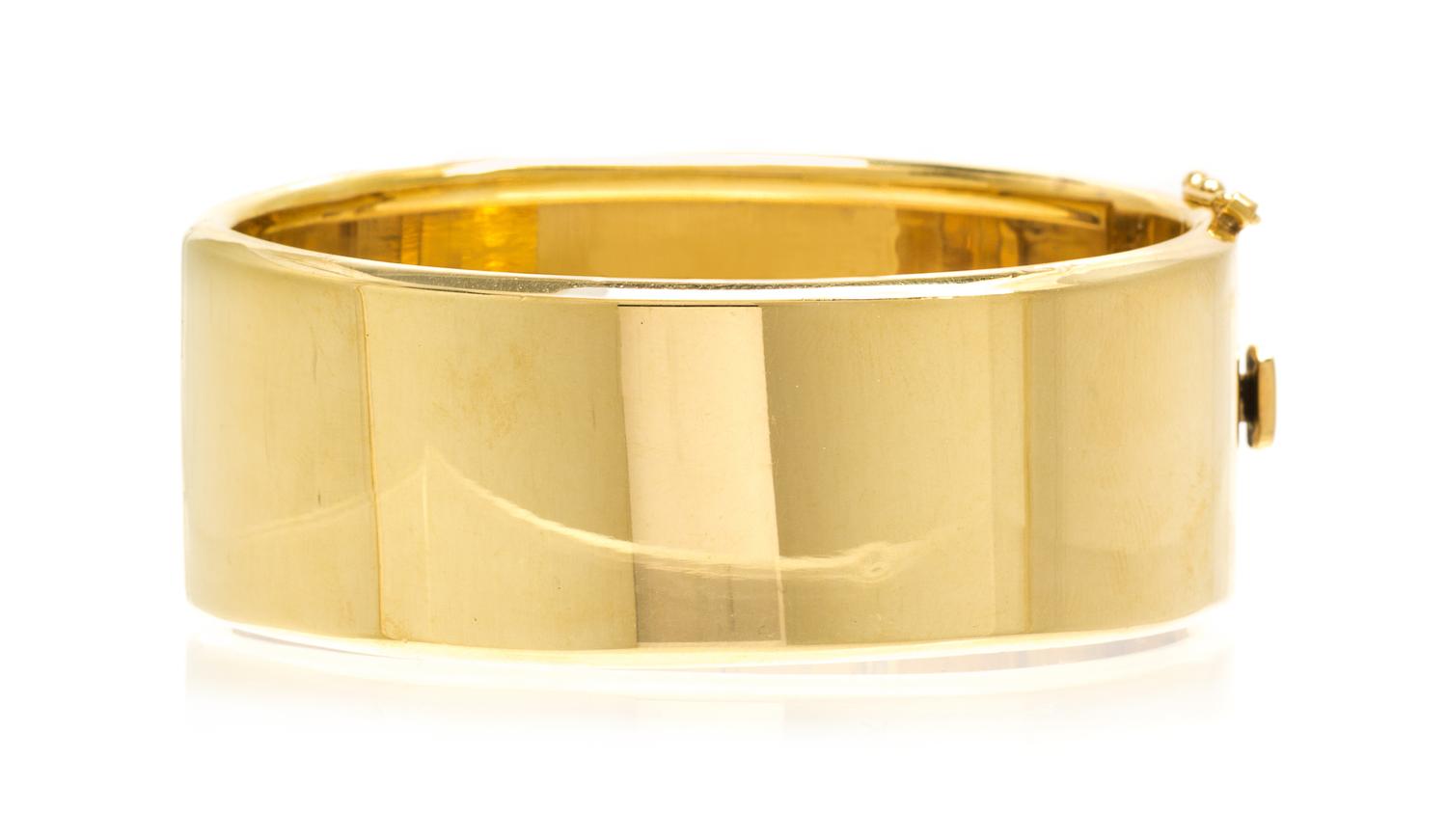 A 14 Karat Yellow Gold Bangle Bracelet, 24.00 dwts.