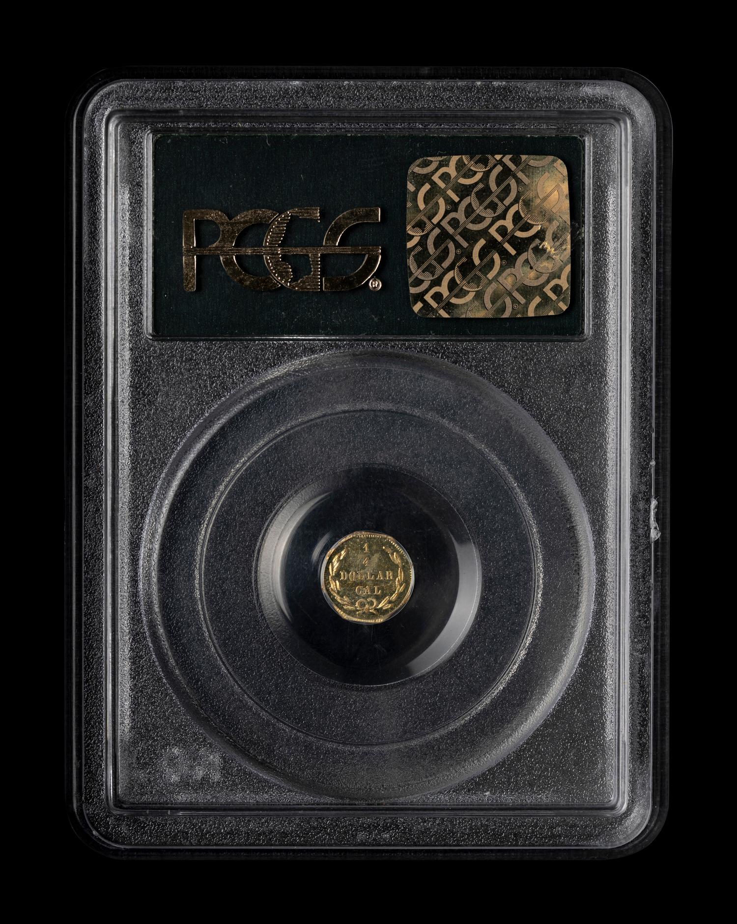 [CALIFORNIA FRACTIONAL GOLD] An 1873 $1/4 Gold Coin [BG-727] (PCGS MS64)