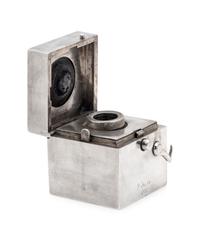 A Russian Silver Travel Inkwell