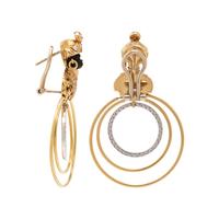 BICOLOR GOLD AND DIAMOND BLACKAMOOR CLIP EARRINGS