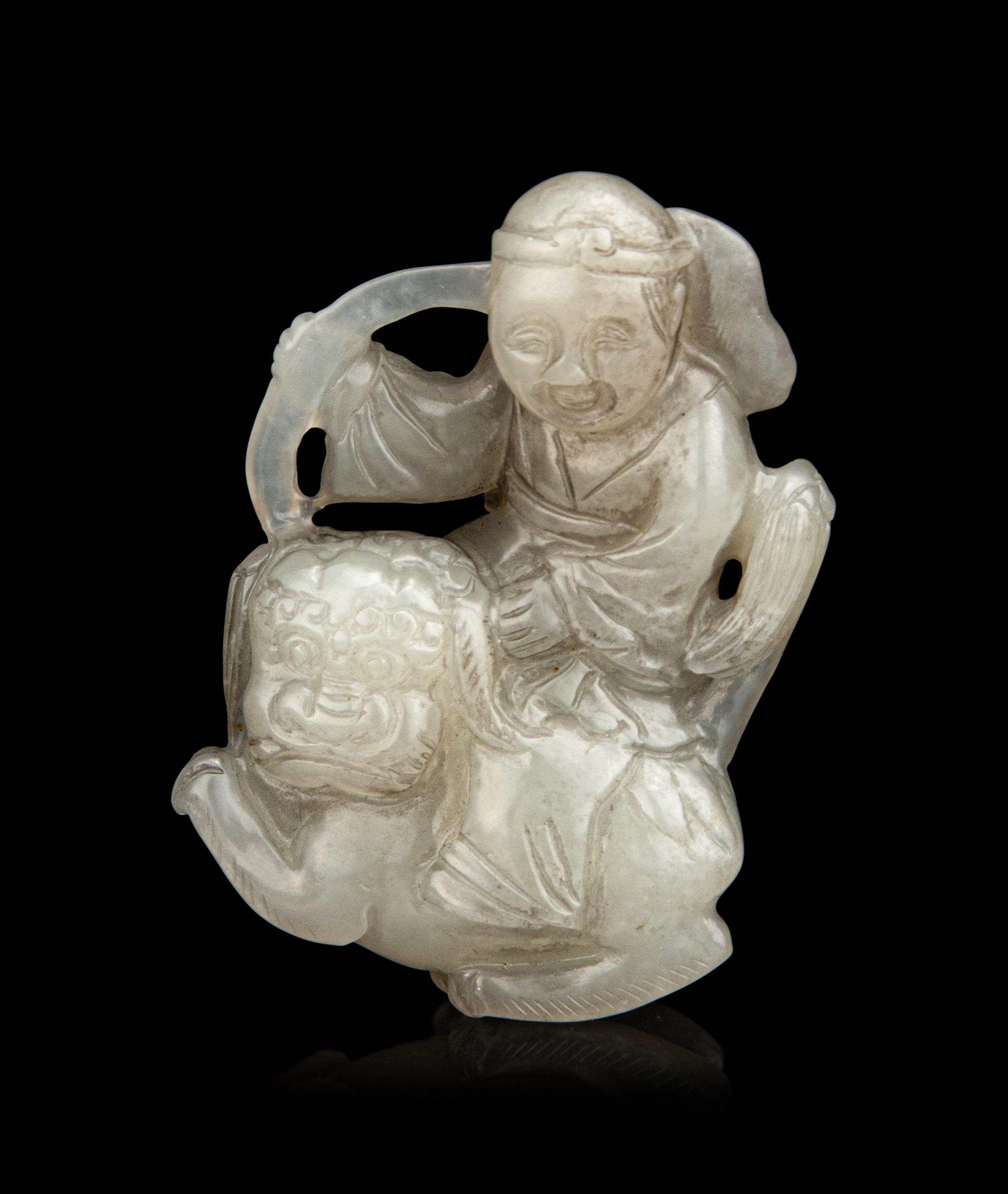 Five Chinese Carved Celadon Jade Articles