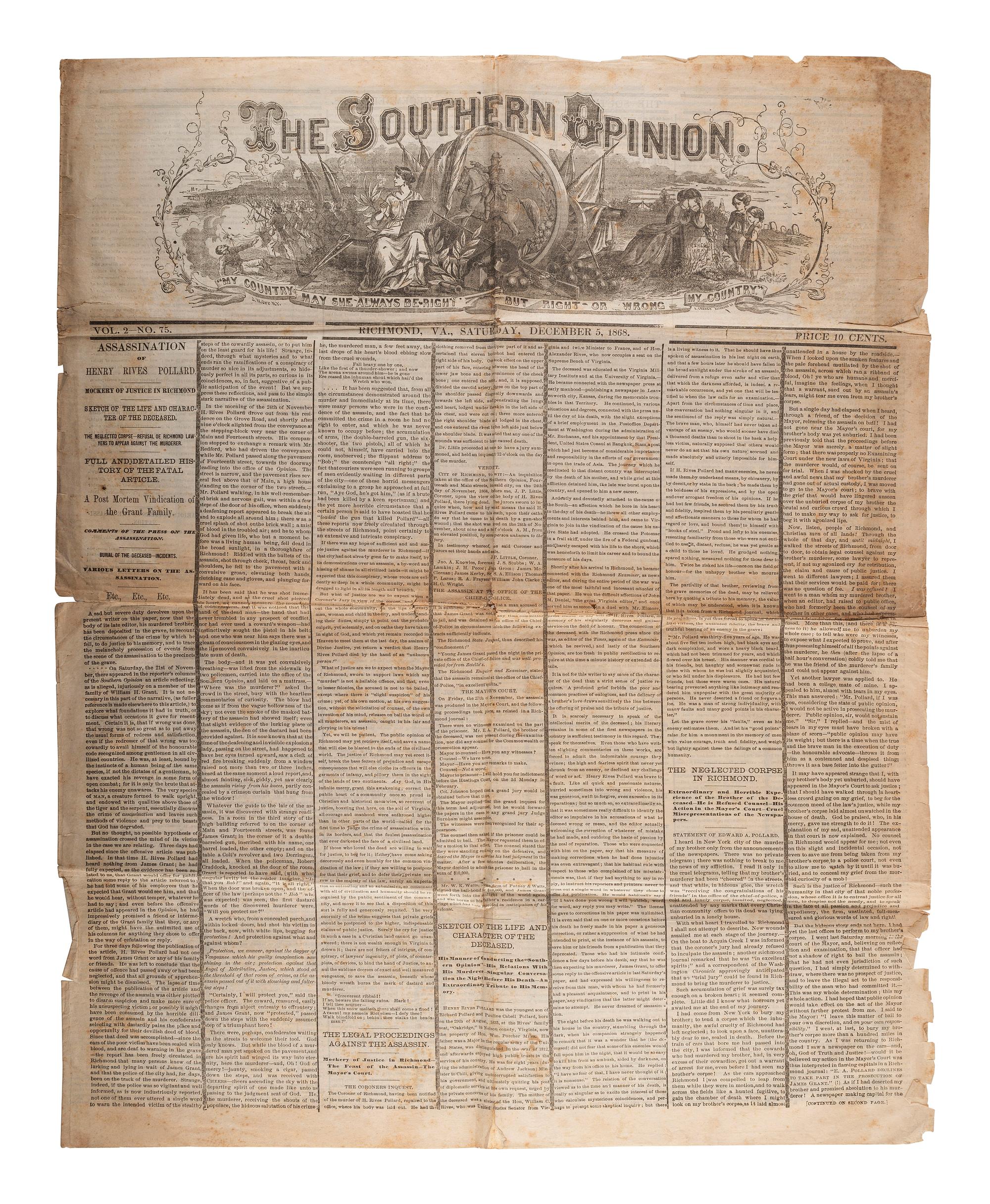 [RECONSTRUCTION]. A group of documents, pamphlets, and other ephemera concerned with post-Civil War politics, education, and pardons, comprising: