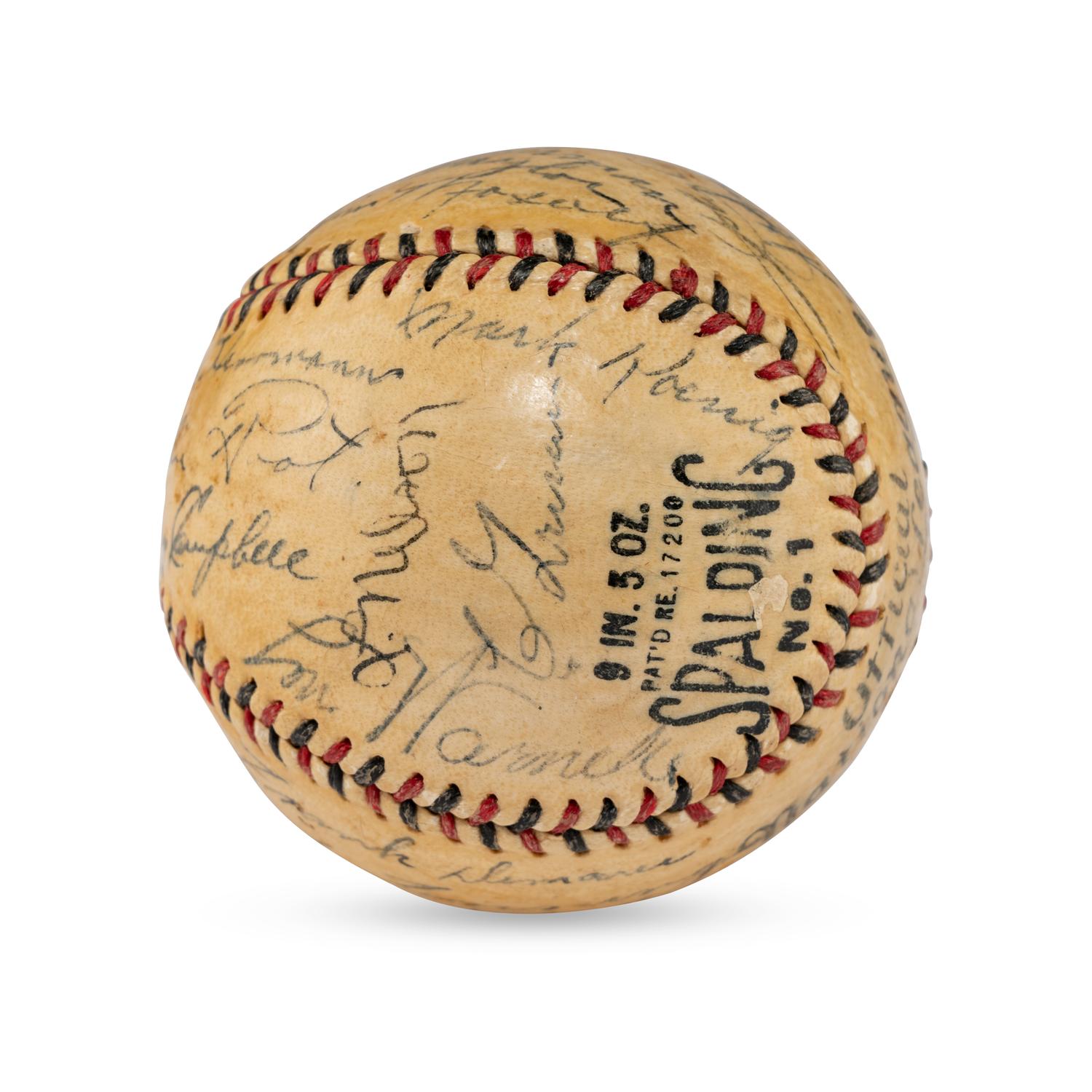 A 1933 Chicago Cubs Team Signed Autograph Baseball (JSA Letter of Authenticity),