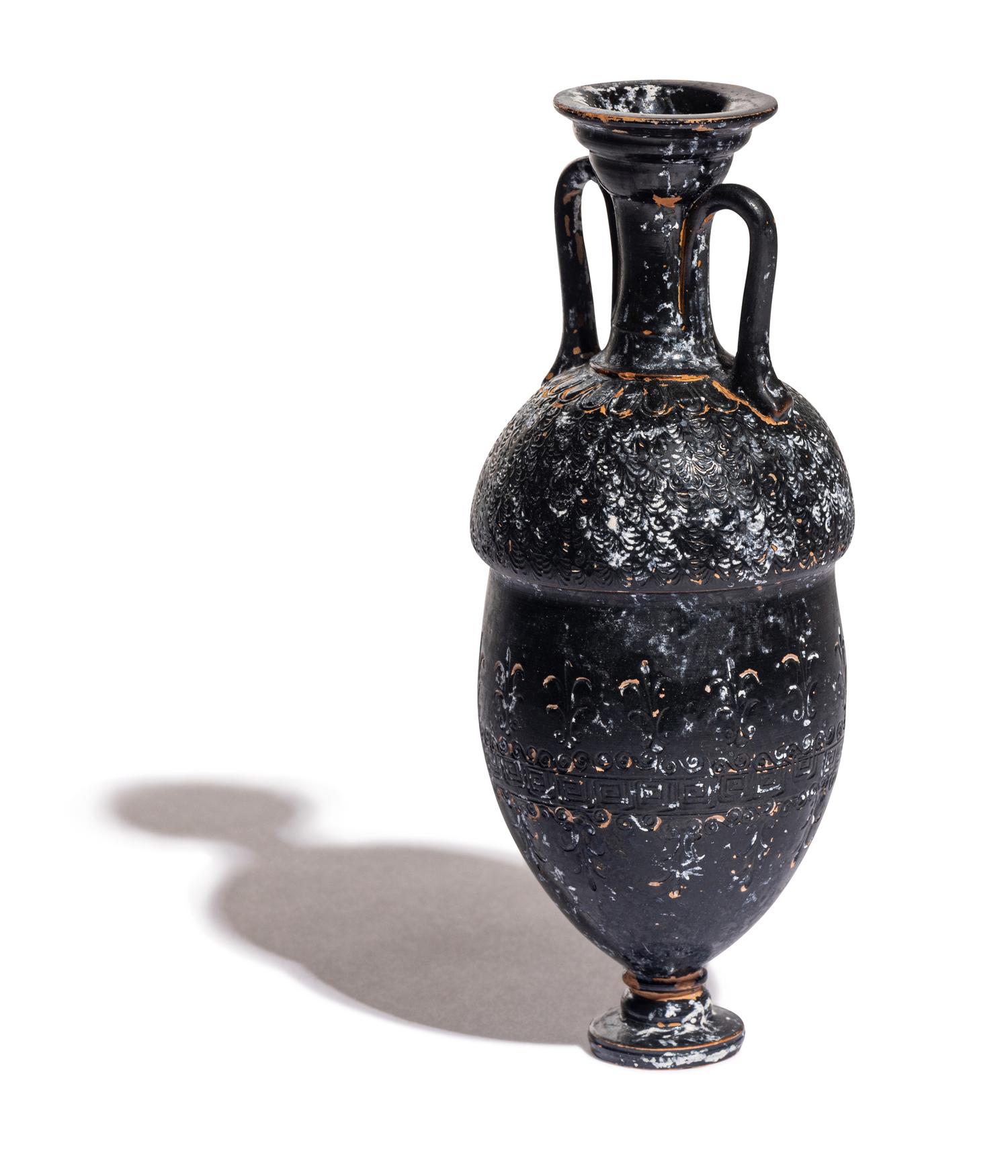 An Attic Black-Glazed Amphoriskos