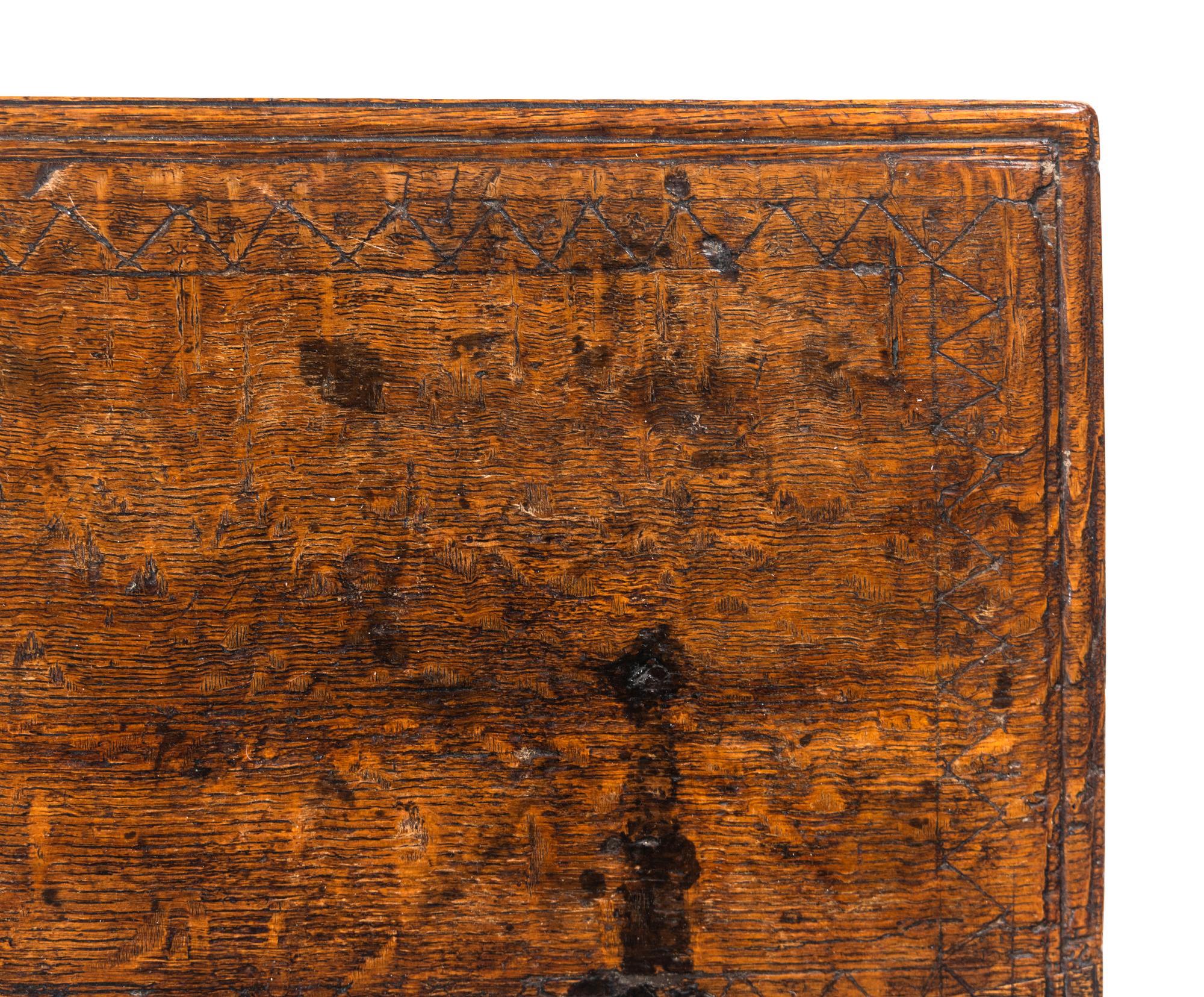 A Charles II Oak Coffer