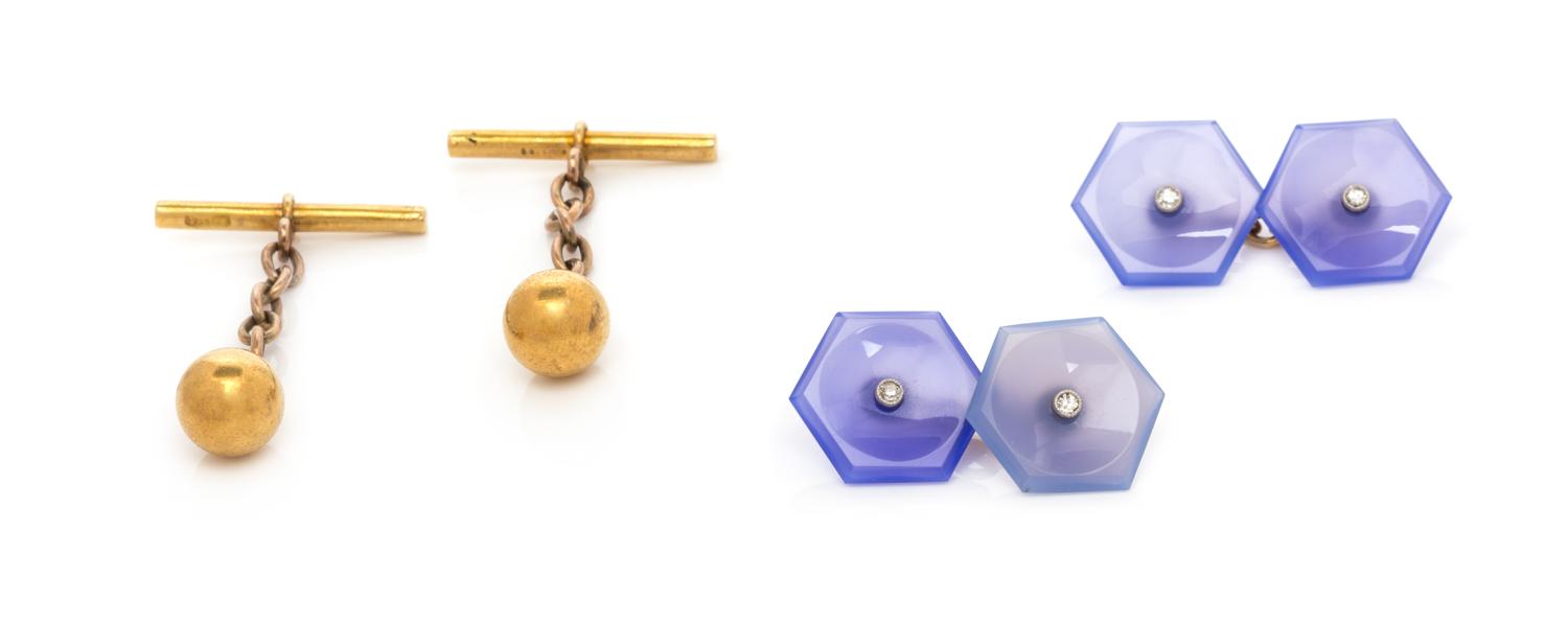 A Pair of Vintage Cufflinks, 7.60 dwts.