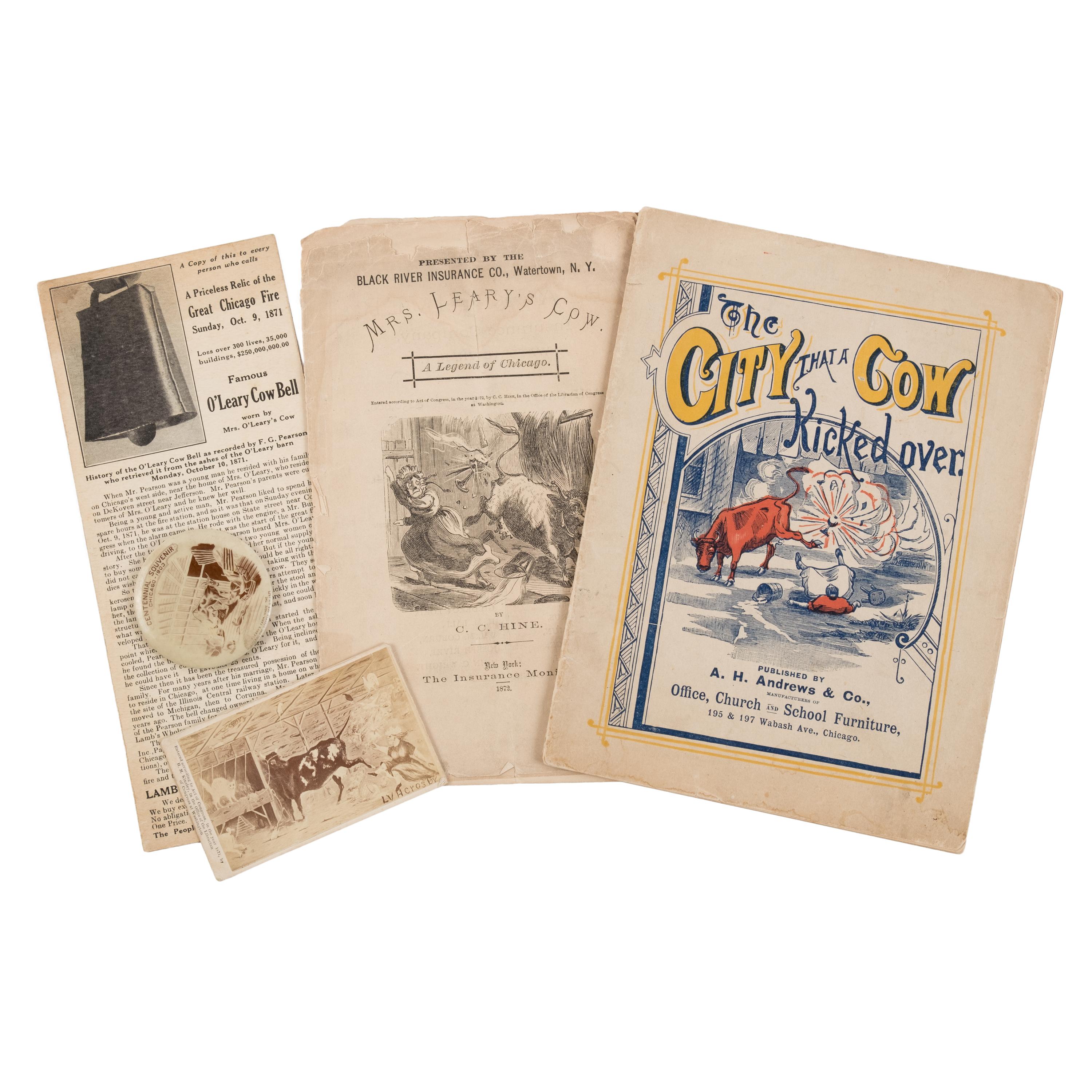 [Chicago Fire]. Crosby, L.V.H., artist. Origin of the Chicago Fire. October 9th, 1871. Washington: H.M. Kinsley, 1871.