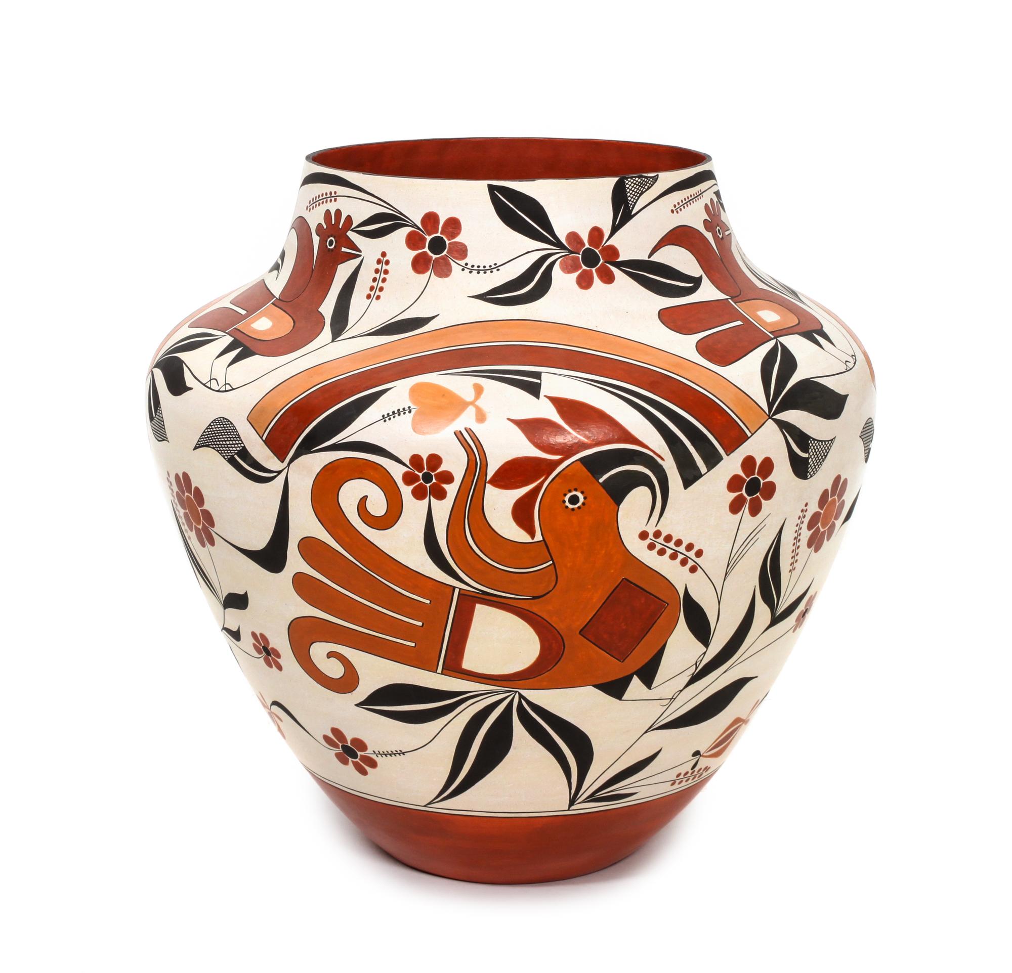 Barbara and Joseph Cerno (b. 1951/b. 1947), Acoma Height 18 x diameter 17 inches.