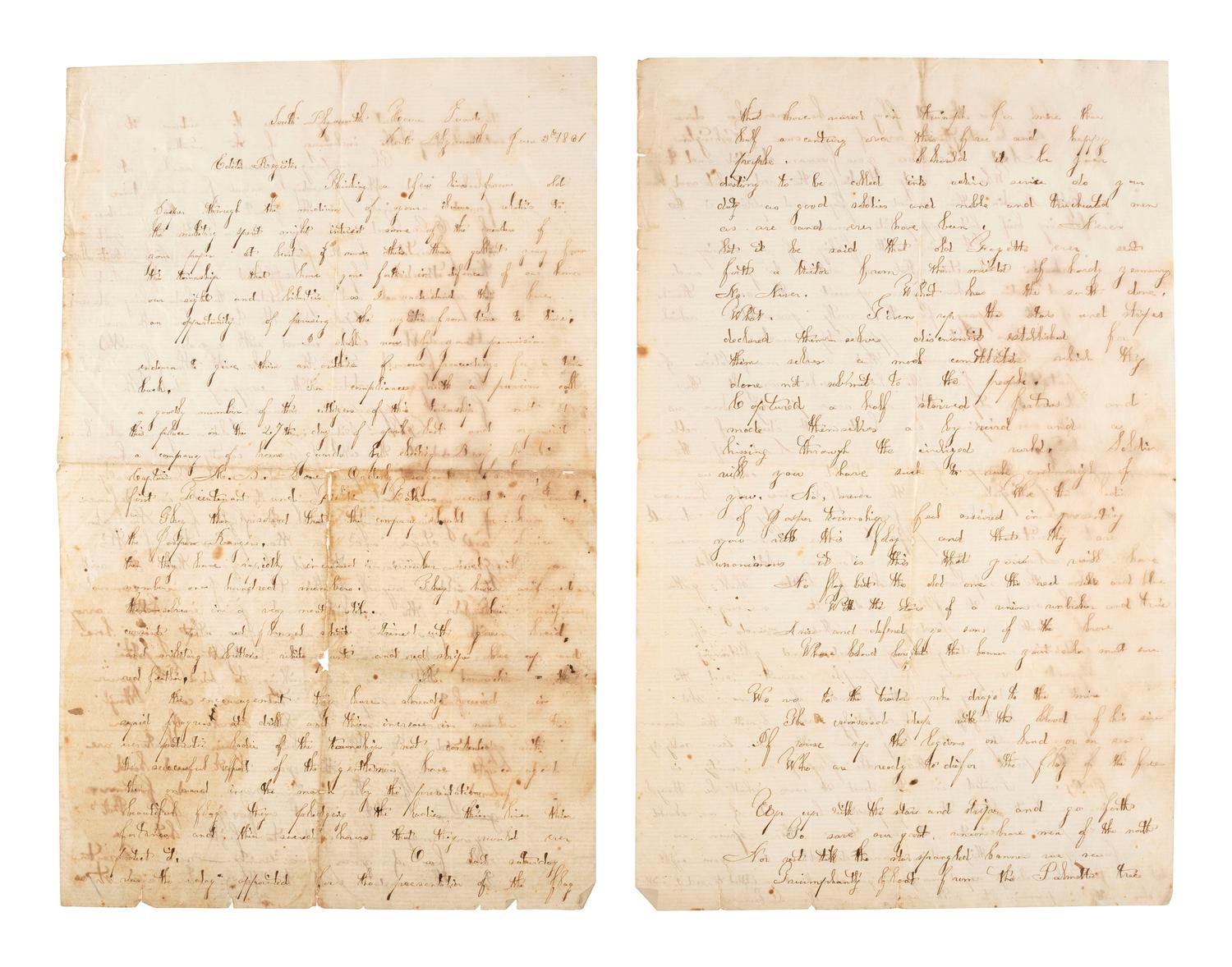 [CIVIL WAR]. A group of Civil War-era documents including Provost Marshal's Office orders warning drafted men to report to Head Quarters, Quincy, Illinois, 1 November 1864.