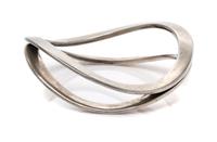A Modernist Sterling Silver Bangle Bracelet, 41.30 dwts.