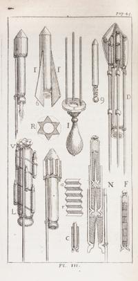 [FREZIER, AMEDEE FRANCOIS] Traite des feux d'artifice... Paris, 1715. First edition. With 8 plates on the manufacture of fireworks.