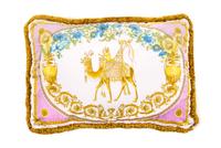 A Gianni Versace Silk Pillow Cover, 25" x 18".