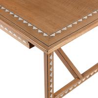 An Art Deco Style Bleached Mahogany and Marquetry Writing Table