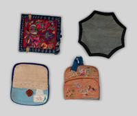 Six Chinese Embroidered Silk Purses