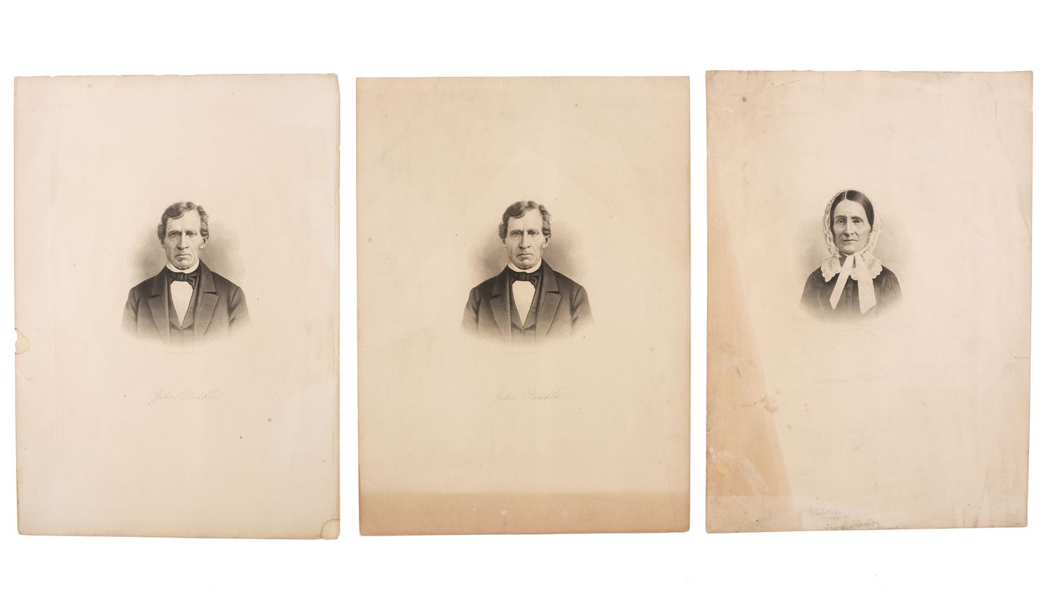 [EARLY PHOTOGRAPHY]. Family photographs, a group of images, prints, and rare ninth plate "Family Case" containing portraits of family members.