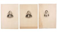 [EARLY PHOTOGRAPHY]. Family photographs, a group of images, prints, and rare ninth plate "Family Case" containing portraits of family members.