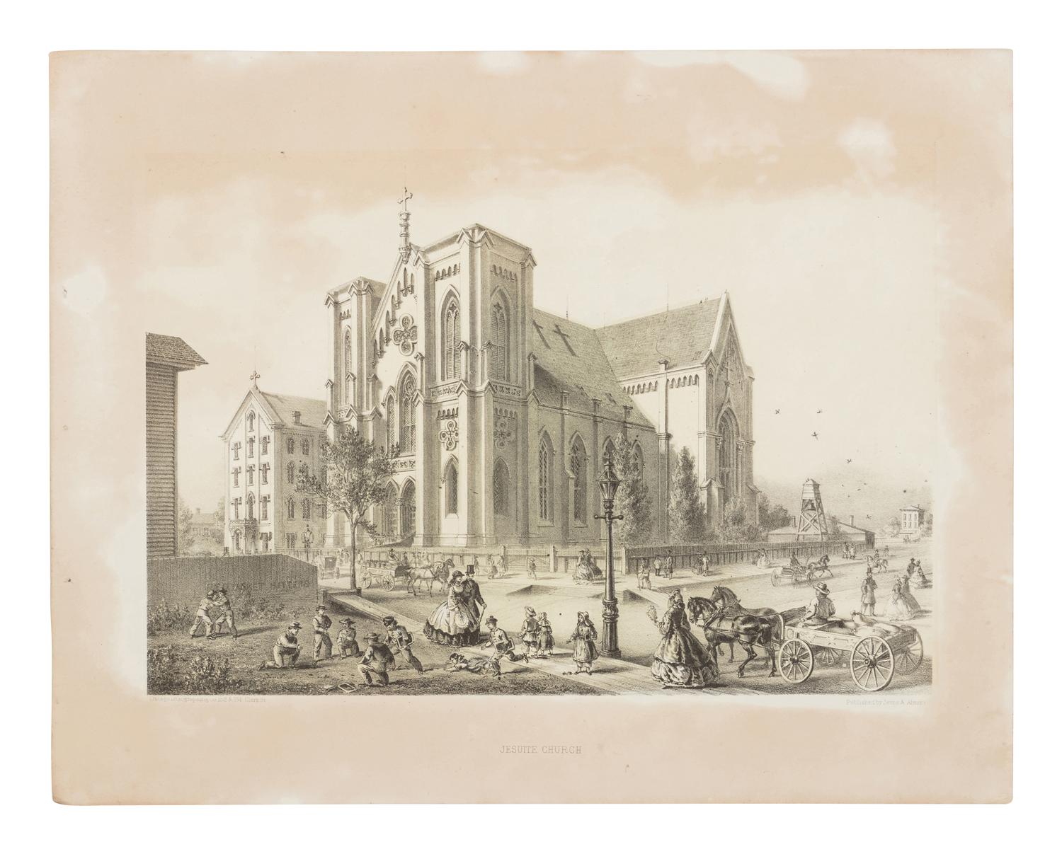 [CHICAGO]. KURZ, Louis (1834-1921). A group of 33 prints from Chicago Illustrated depicting pre-fire Chicago. Chicago: Jevne & Almini, 1866