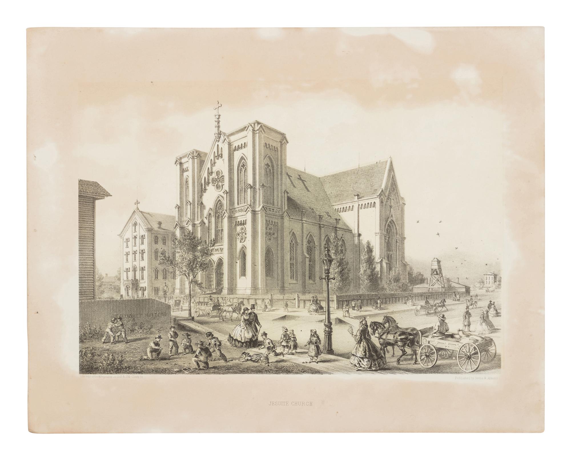 [CHICAGO]. KURZ, Louis (1834-1921). A group of 33 prints from Chicago Illustrated depicting pre-fire Chicago. Chicago: Jevne & Almini, 1866