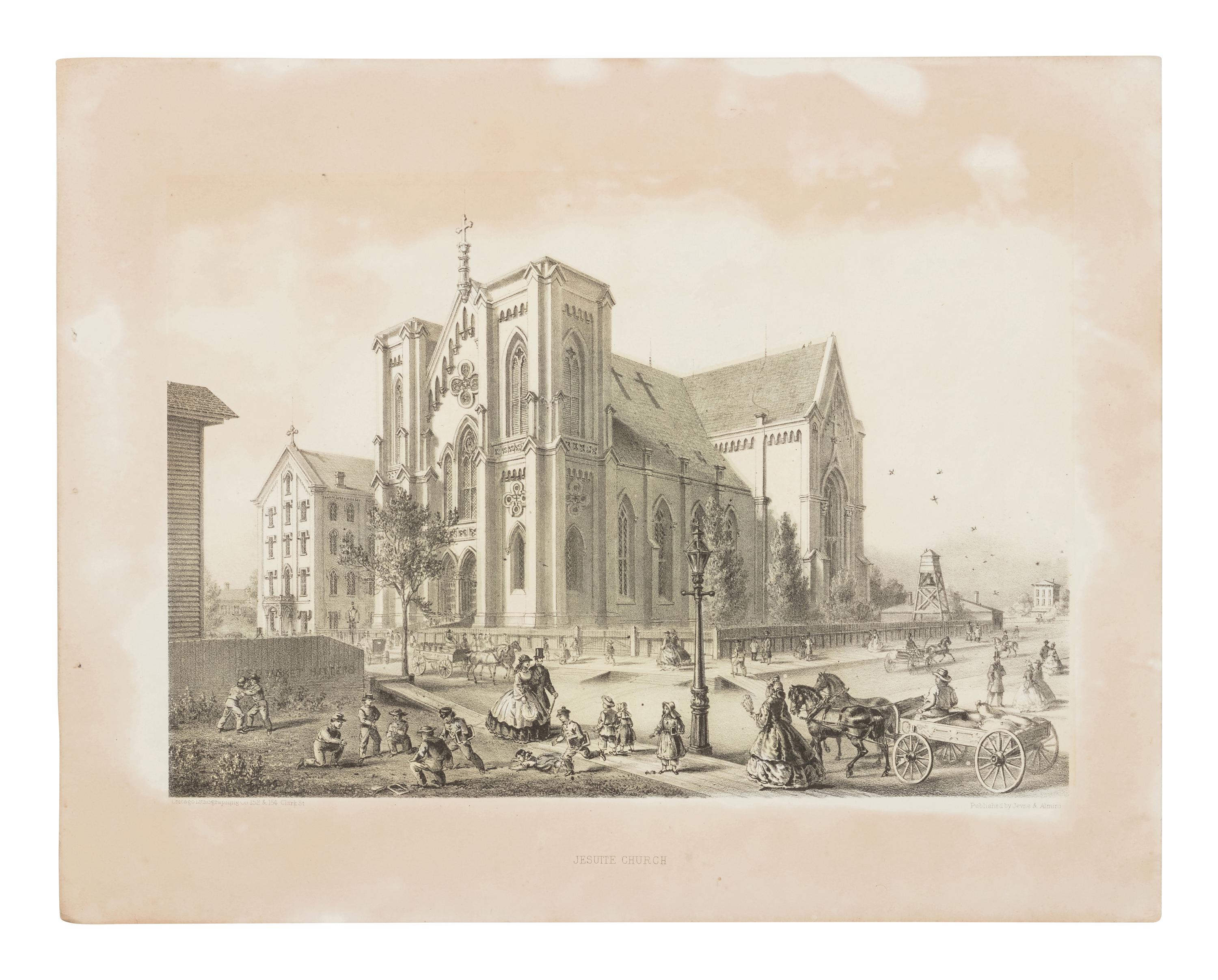 [CHICAGO]. KURZ, Louis (1834-1921). A group of 33 prints from Chicago Illustrated depicting pre-fire Chicago. Chicago: Jevne & Almini, 1866
