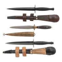 Two Modern Fairbarin Sykes Commando Knives and a Theater Made Dagger