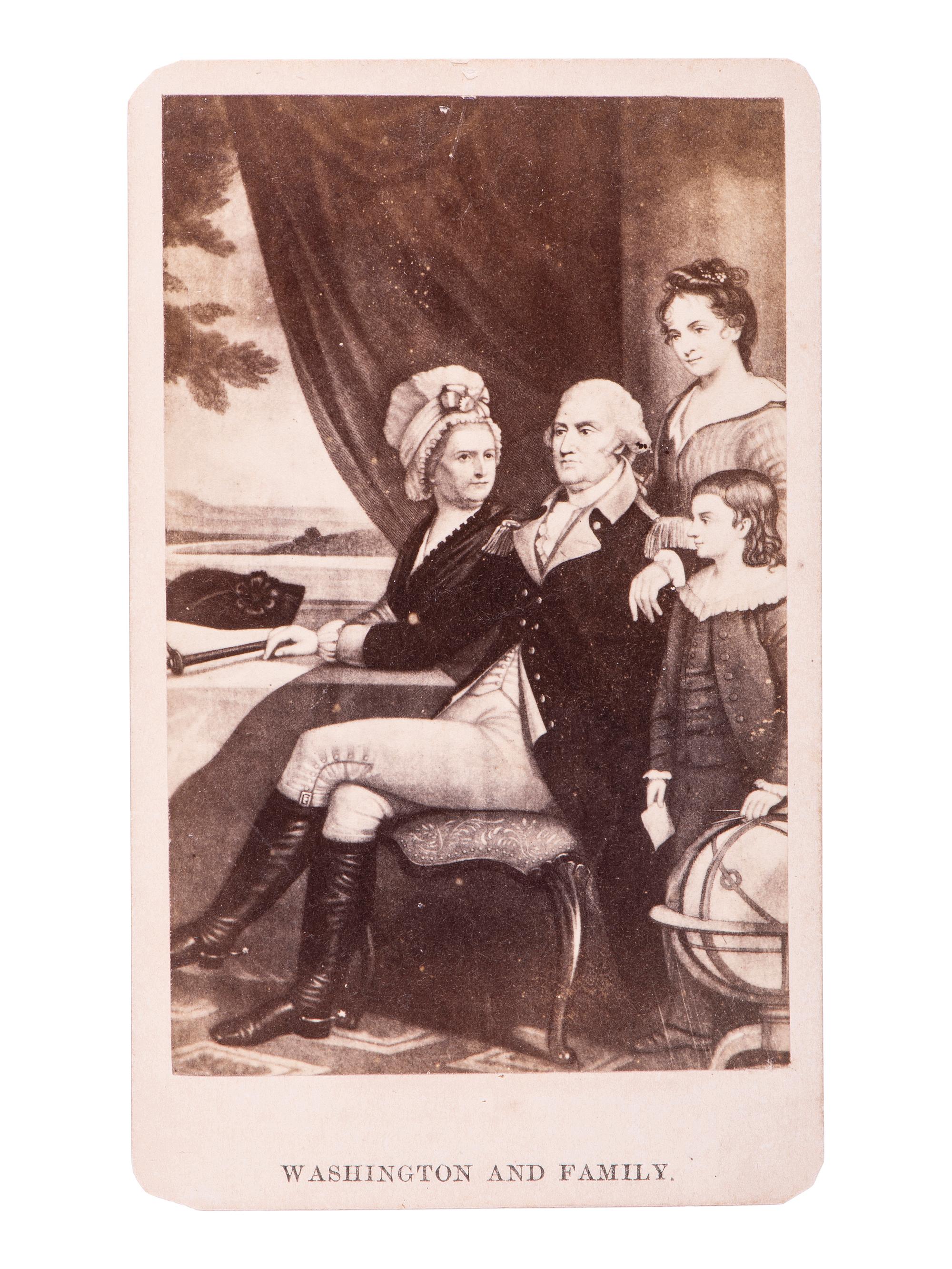 [WASHINGTON, George (1732-1799)]. A group of 5 Civil War-period CDVs, comprising: