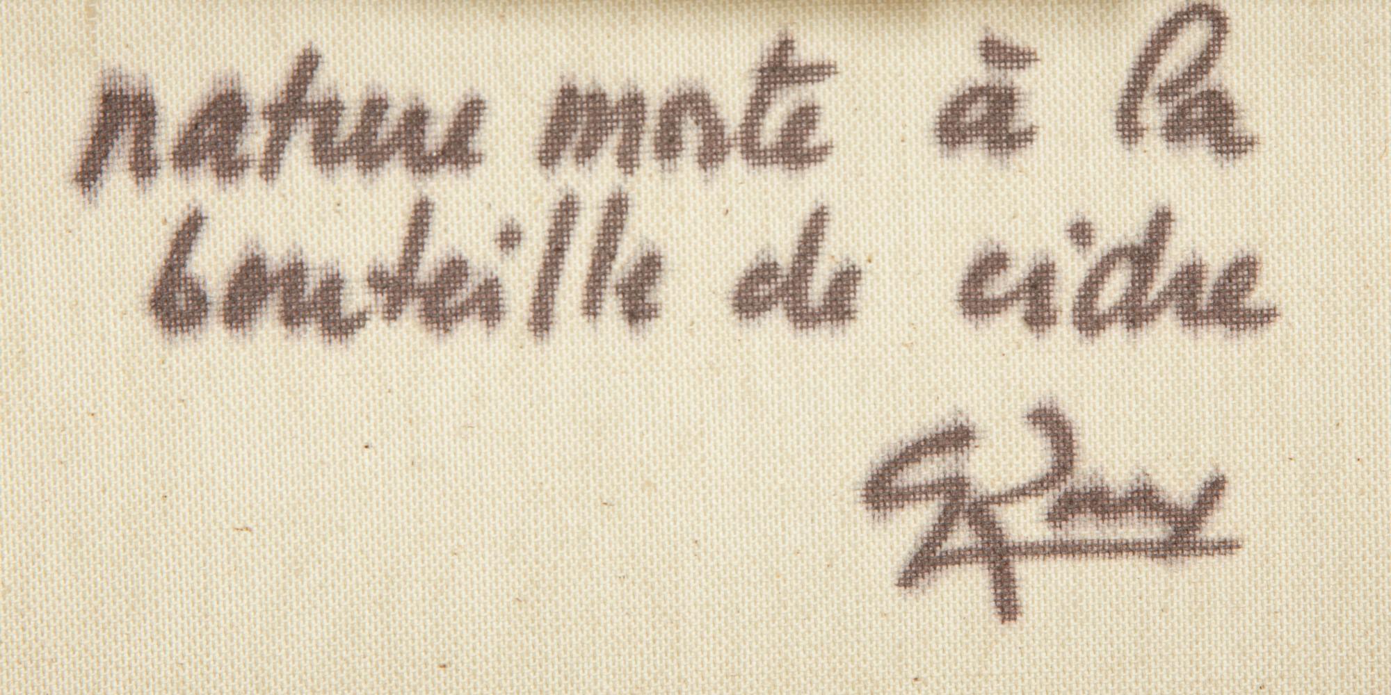 Nature morte à la bouteille de cidre