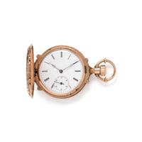 YELLOW GOLD HUNTER CASE POCKET WATCH