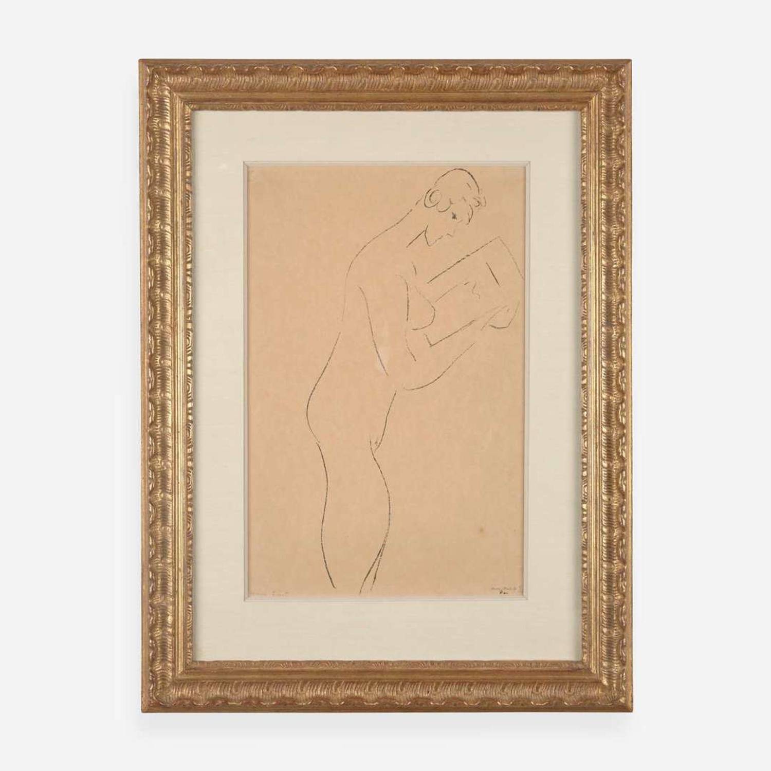 Henri Matisse (French, 1869-1954) La Lecture, Nu de Profil