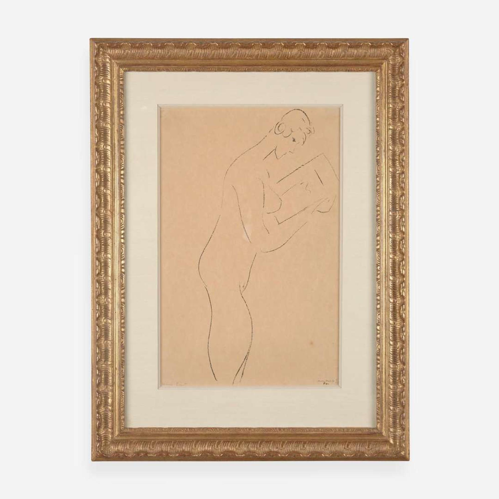 Henri Matisse (French, 1869-1954) La Lecture, Nu de Profil