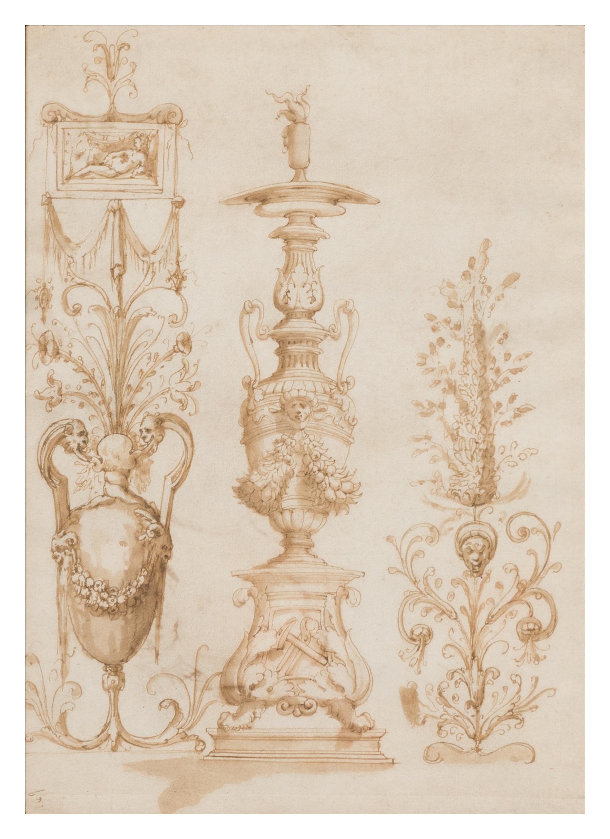 Perion del Vaga, (Italian, 1501-1547), Urns