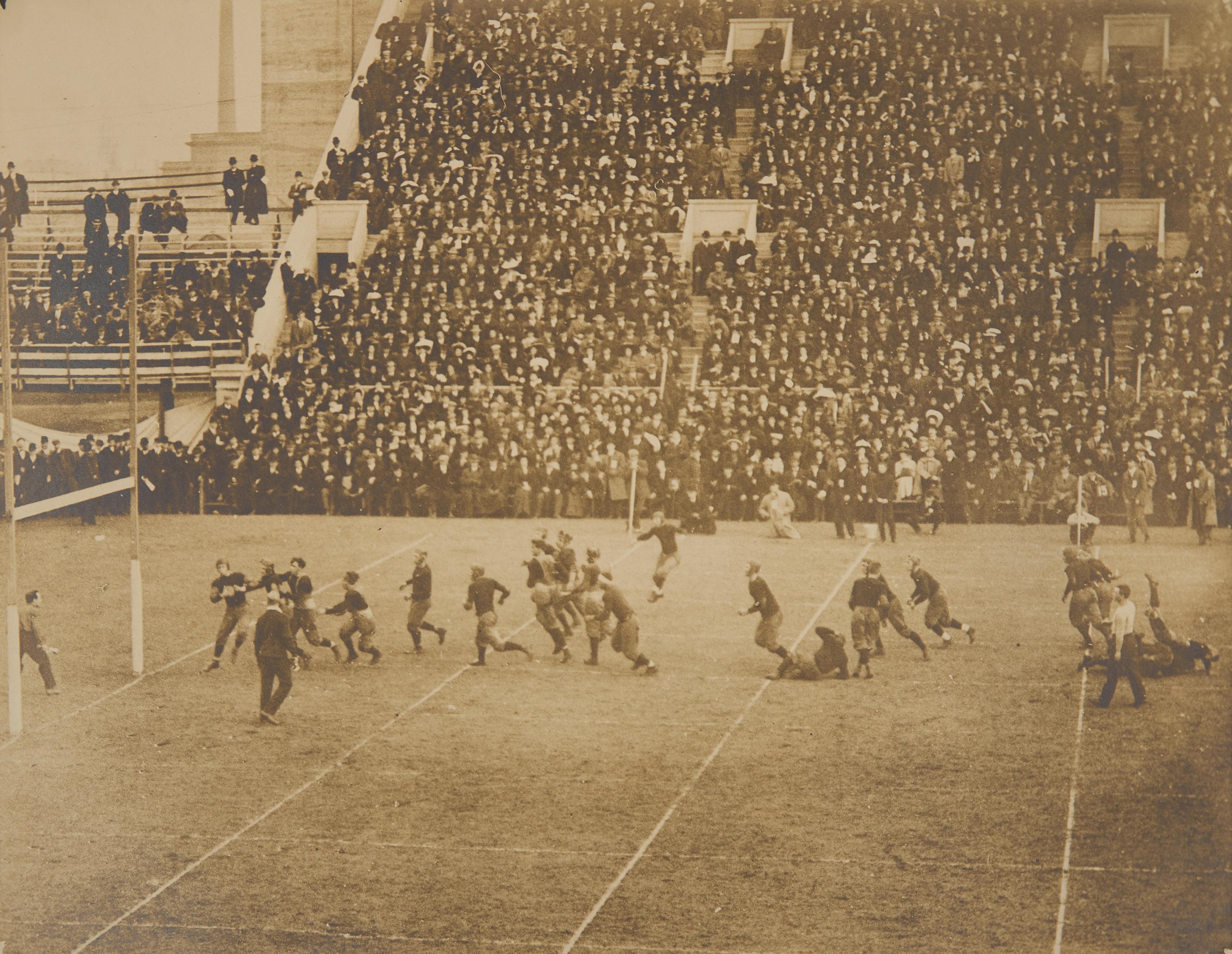 [Football] Large Format Silver Print of ca. 1910 Harvard v. Dartmouth Football Game