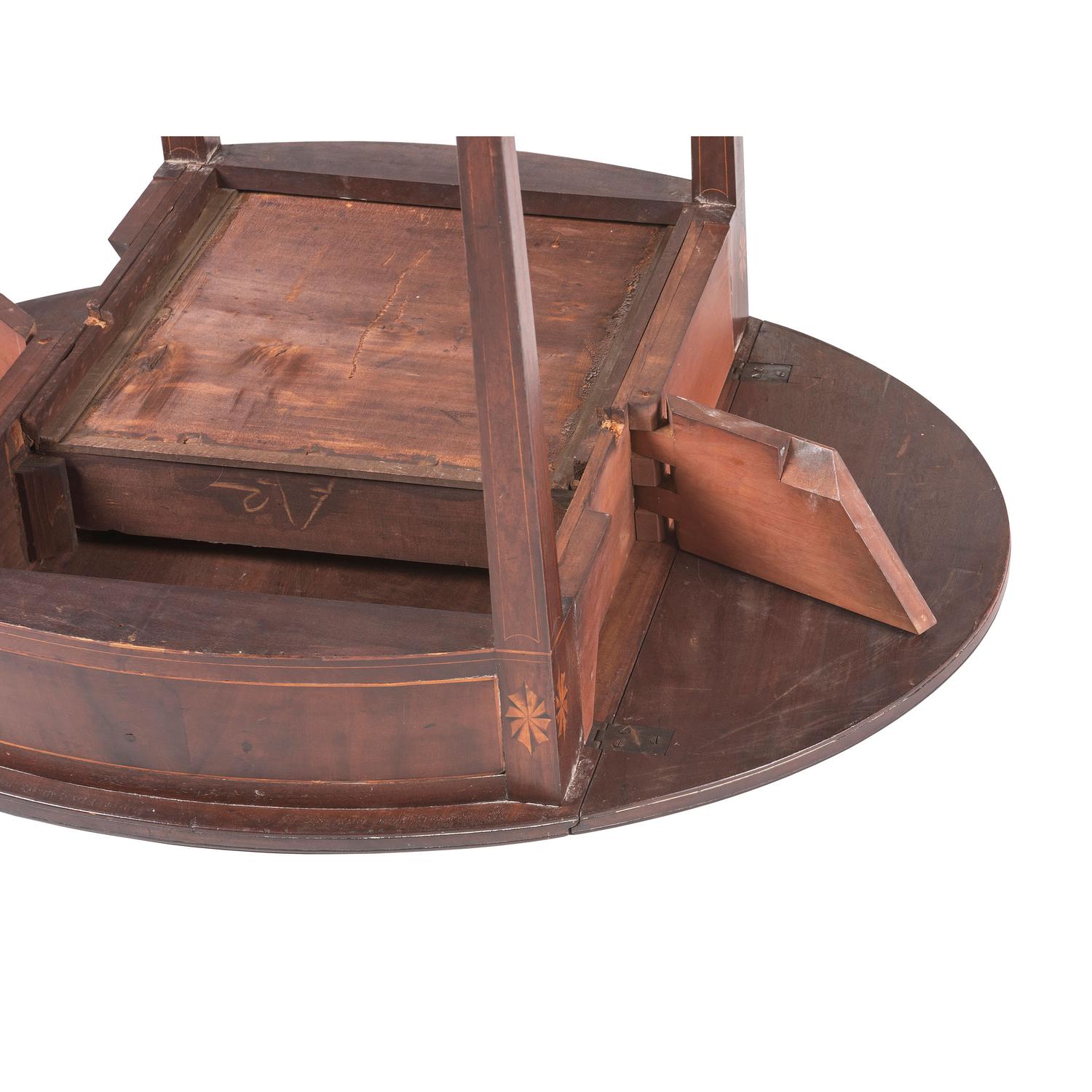 A Federal Inlaid Mahogany One-Drawer Pembroke Table