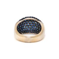 SAPPHIRE AND WHITE GOLD BOMBÉ RING
