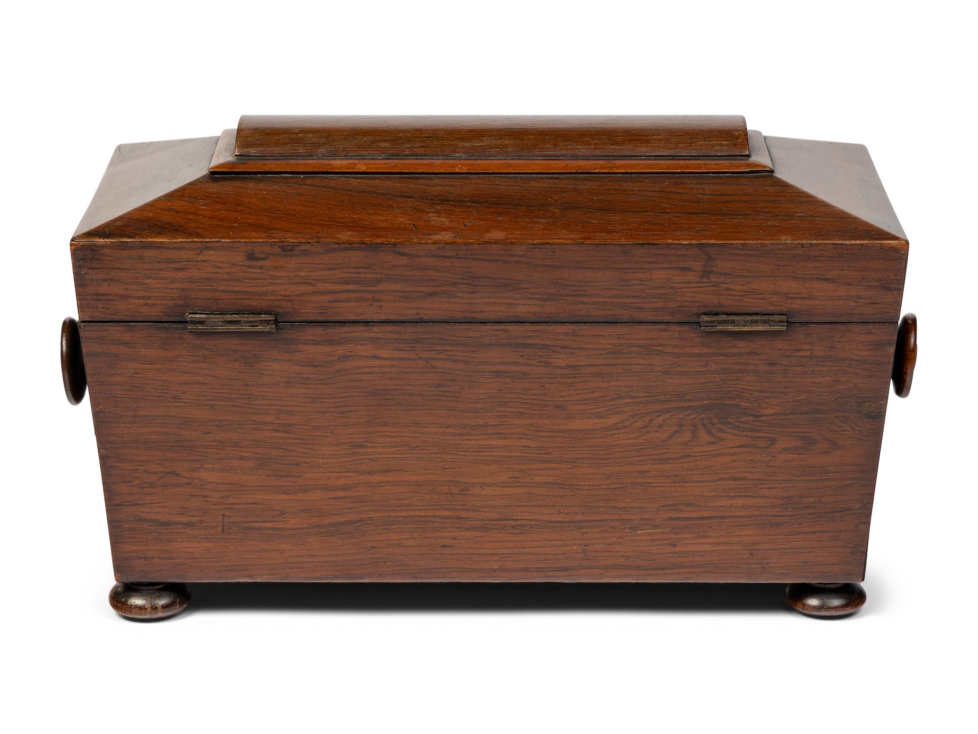 A Regency Rosewood Tea Caddy