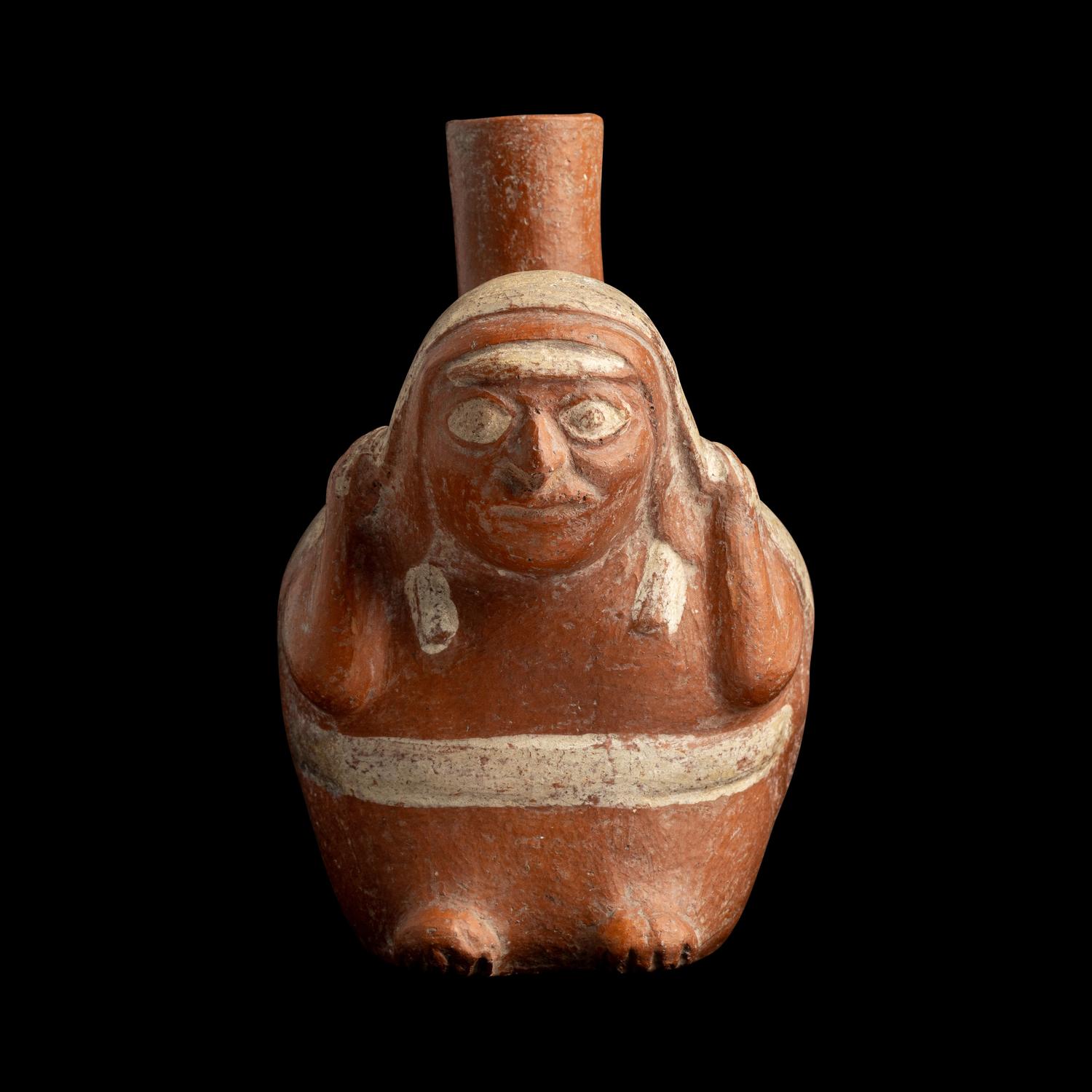 A Moche Stirrup Vessel in the Form of a Woman