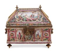 A Capodimonte Porcelain Table Casket