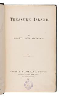 Stevenson, Robert Louis (1850-1894). Treasure Island . London, Paris & New York: Cassell & Company, 1883.