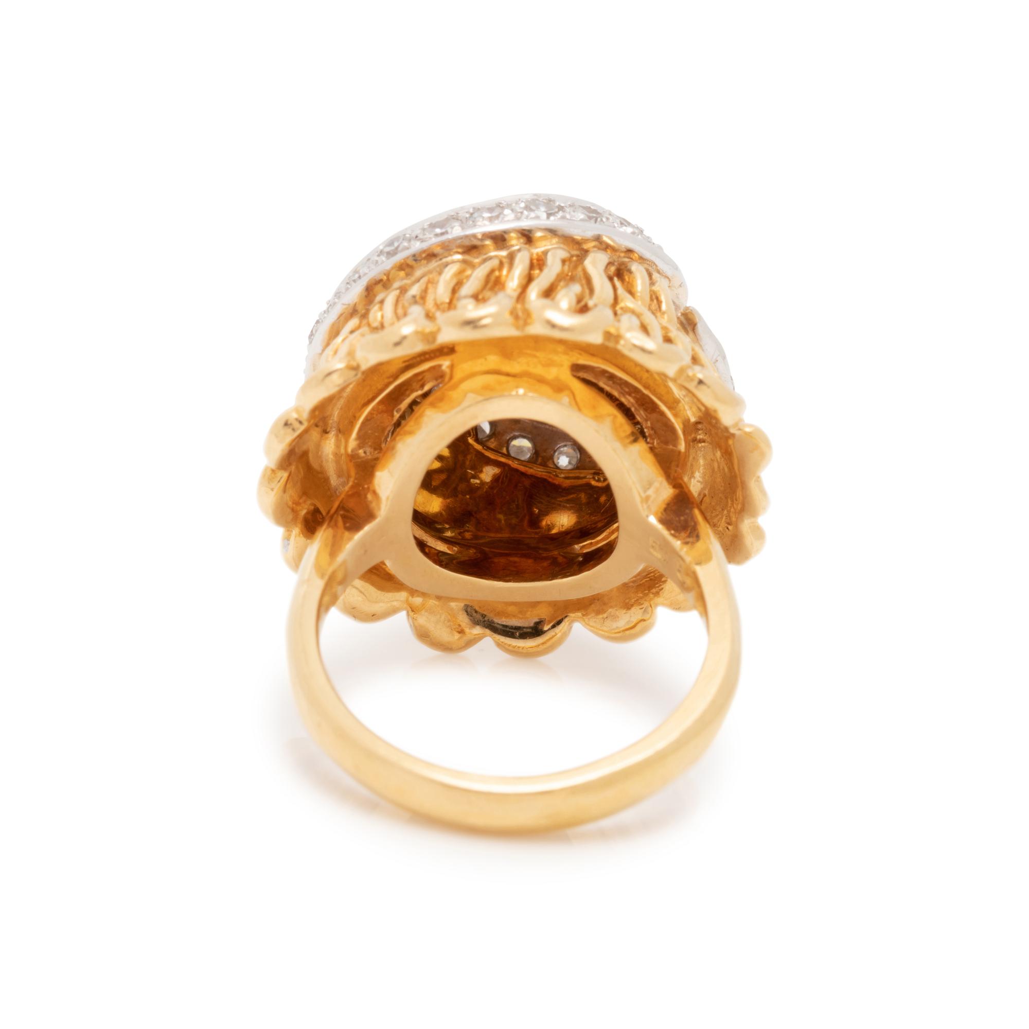 BICOLOR GOLD AND DIAMOND RING
