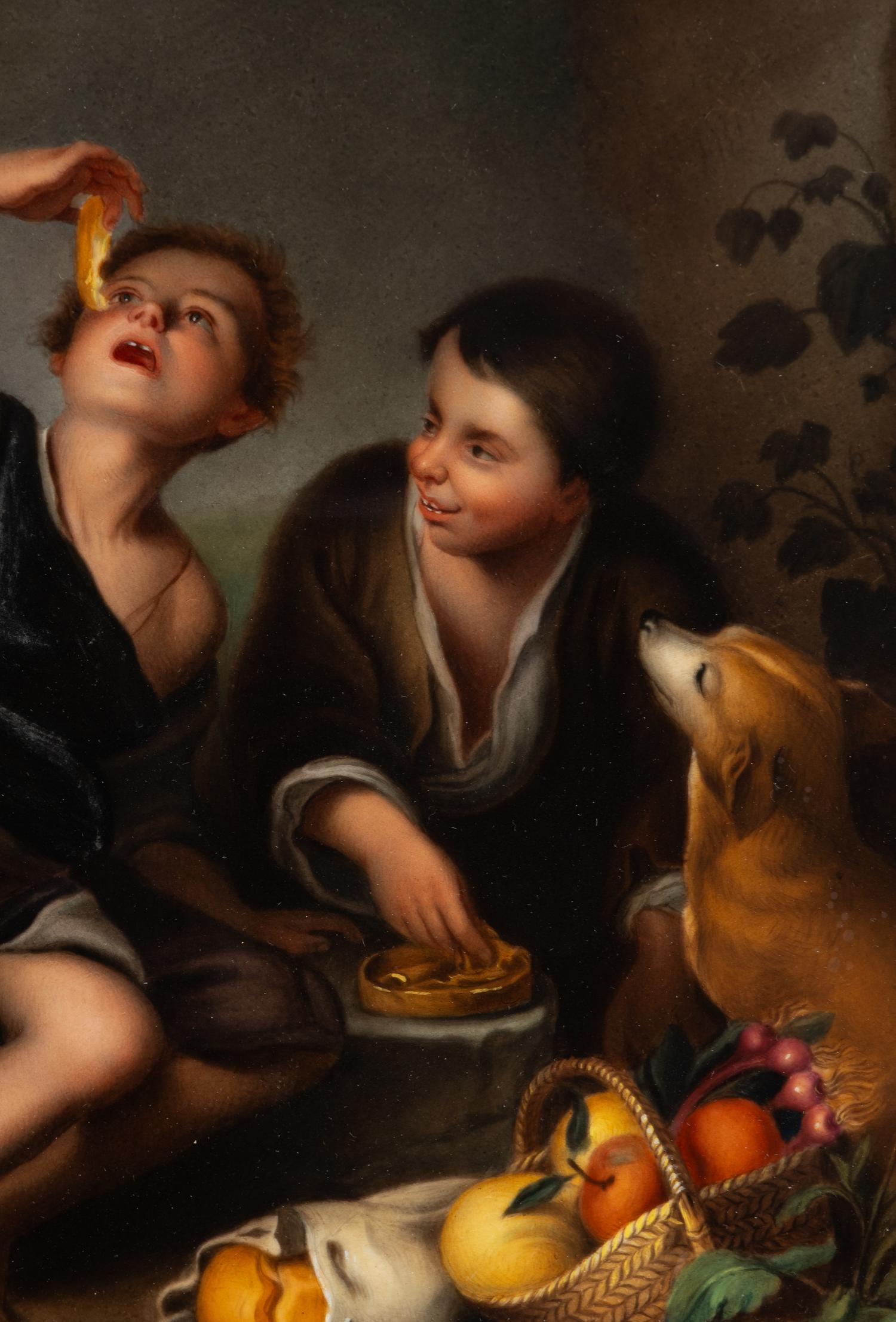 A Berlin (K.P.M.) Porcelain Plaque After Bartolomé Esteban Murillo