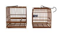 Two Chinese Bamboo Birdcages Height of larger 9 inches. — QING DYNASTY (1644-1911)