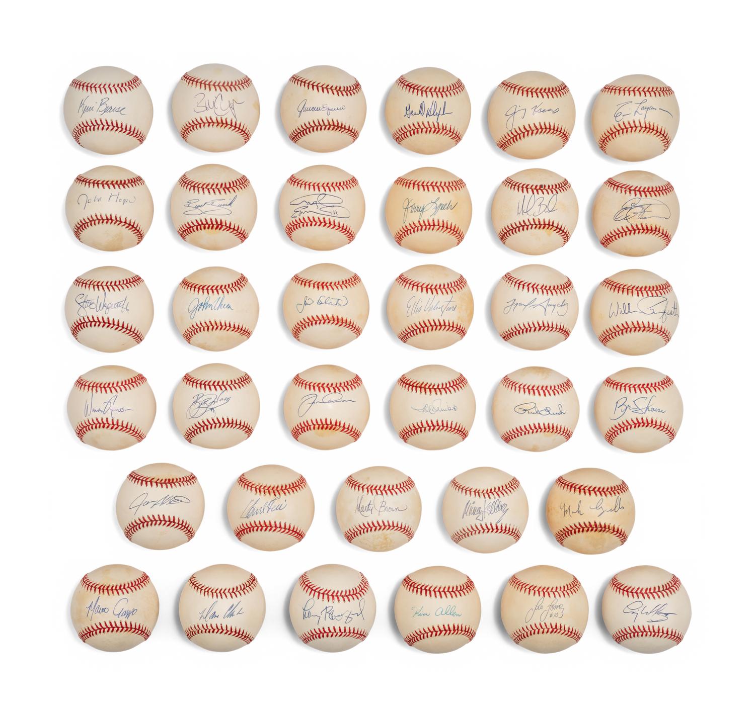 Bases Loaded Signed Autograph Baseball Group No. 63