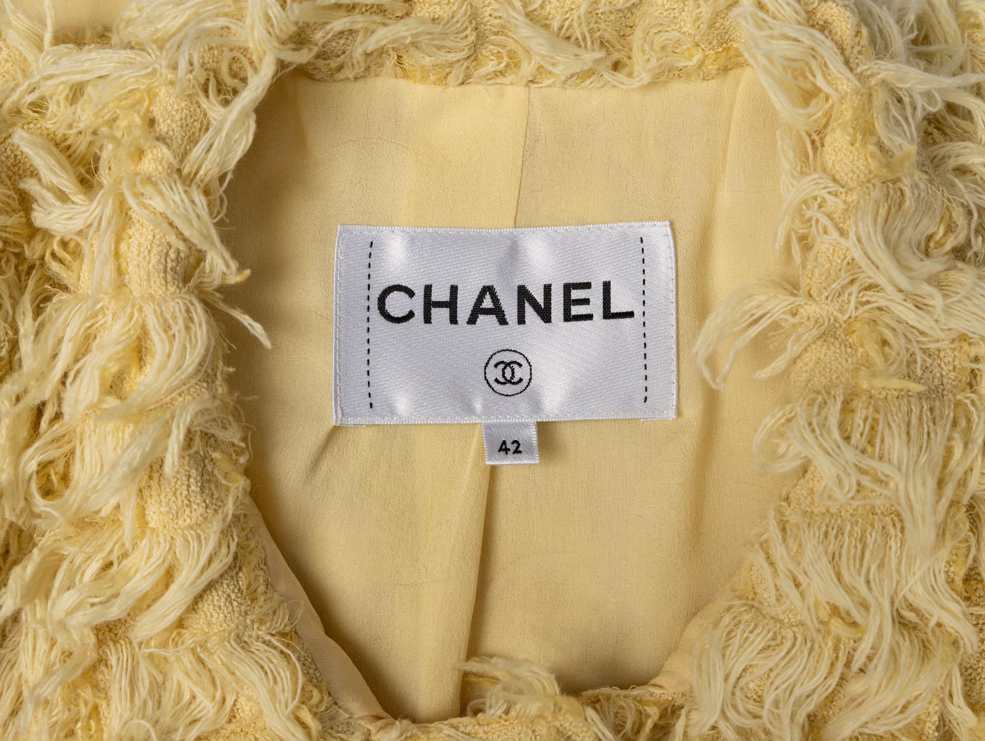 Chanel, Yellow Shaggy Tweed Jacket