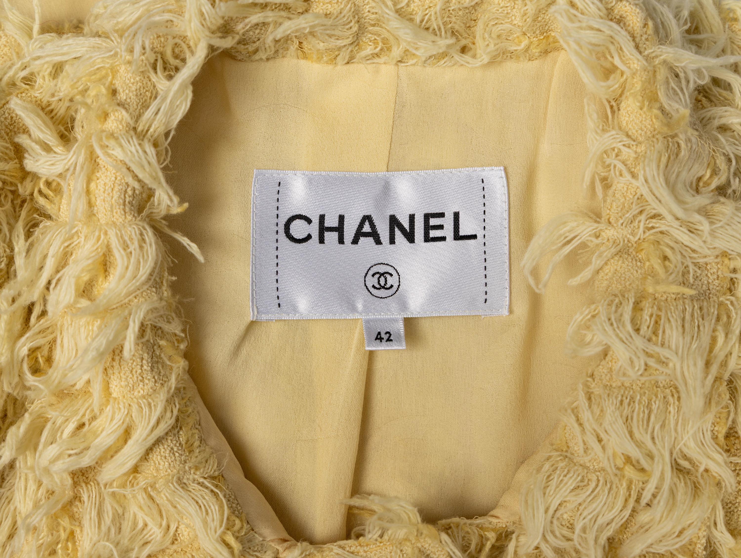 Chanel, Yellow Shaggy Tweed Jacket