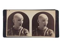[EARLY PHOTOGRAPHY]. SARONY, Napoleon, photographer. Stereoview of world-famous clown, G.L. Fox. New York.