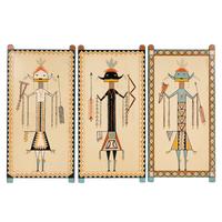 Double-Sided Painted Wood Screens from Shiprock Trading Post