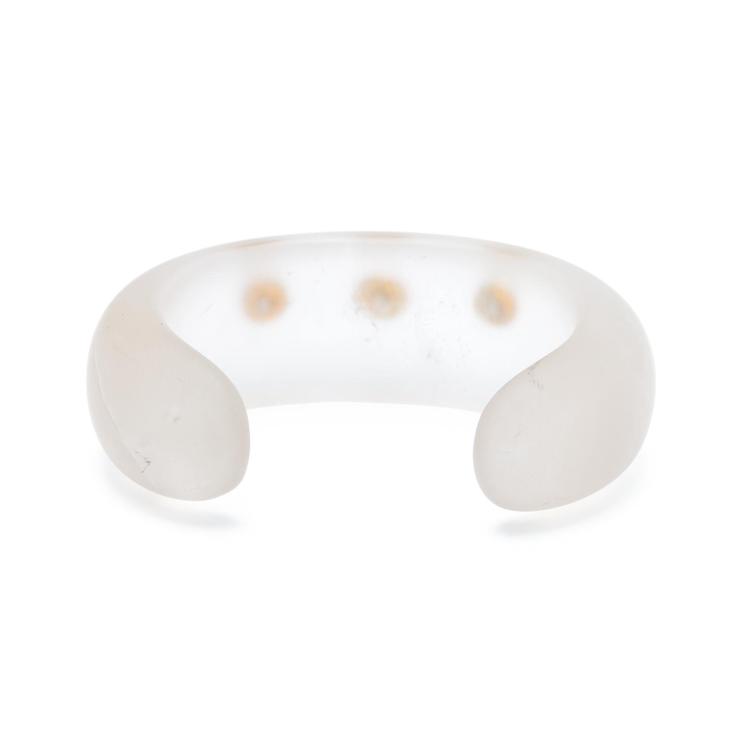 TRIANON, ROCK CRYSTAL AND GEMSTONE CUFF BRACELET